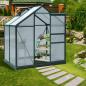 Preview: gewaechshaus-mit-dachfenster-aluminium-treibhaus-190cmx132cmx201cm-gruen-transparent