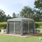 Preview: gartenpavillon-pavillon-2-96x2-96m-gartenzelt-mit-doppeldach-festzelt-partyzelt-mit-4x-seitenteile-moskitonetz-wetterfest-aluminium-polyester-dunkelgrau