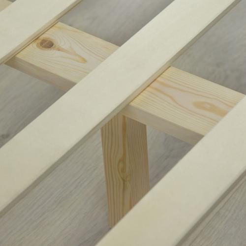 Doppelbett - natur, 160 x 200 cm - Massivholz Bettgestell Holzbett Futonbett  Bett Einzelbett