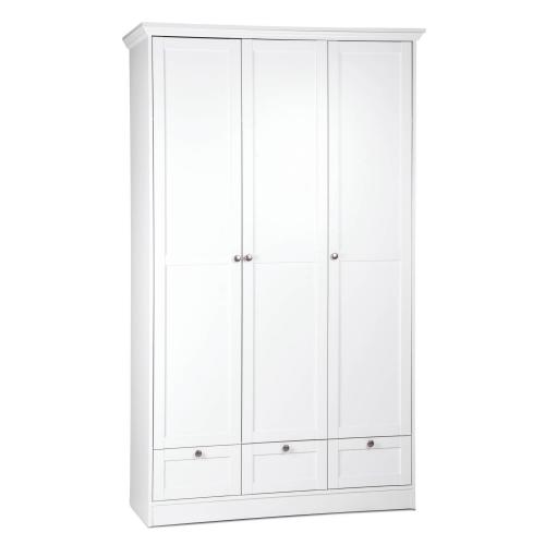 Kleiderschrank Weiss Garderobe Schrank Garderobenschrank Schlafzimmerschrank Drehtürenschrank, 200x120x51cm