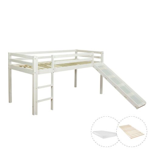 hochbett-spielbett-kinderbett-mit-lattenrost-matratze-leiter-rutsche-weiss-holz-massiv-90x200cm