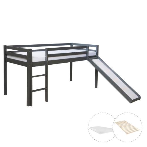 hochbett-spielbett-kinderbett-mit-lattenrost-matratze-leiter-rutsche-holz-massiv-grau-90x200cm