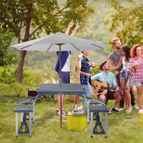 alu-campingtisch-picknick-sitzgruppe-gartentisch-mit-4-sitzen-klappbar-dunkelgrau-136x84-5x66cm