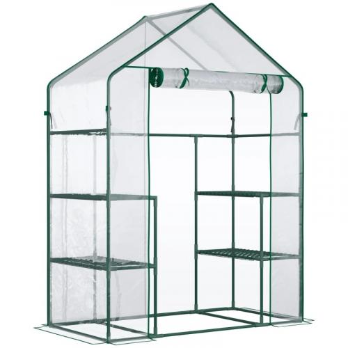 foliengewaechshaus-begehbares-gartenhaeuschen-tomatengewaechshaus-treibhaus-fruehbeet-mit-6-regalen-transparent-stahl-pvc-kunststoff-142x73x195cm