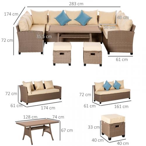 sitzgruppe-gartenlounge-fuer-10-personen-aus-pe-rattan-6-teilig-inkl-kissen-braun-khaki-blau