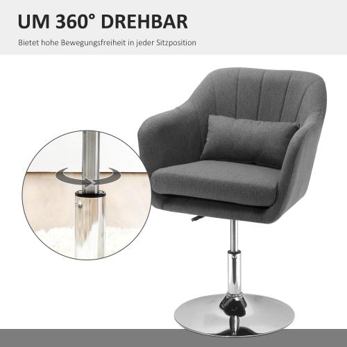 arbeitshocker-drehhocker-barhocker-buerostuhl-hoehenverstellbar-leinenartiges-polyester-dunkelgrau-60x60x79-91cm