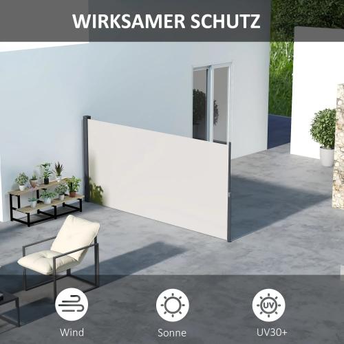 seitenmarkise-seitenrollo-ausziehbar-sichtschutz-aluminium-polyester-hellgrau-300x140cm