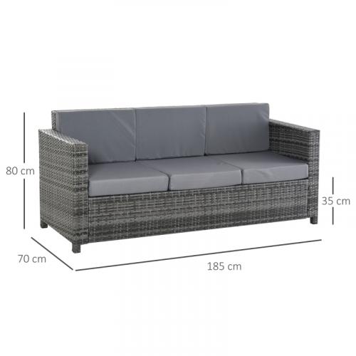 poly-rattan-sofa-mit-kissen-3-sitzer-garten-loungesofa-metall-polyester-grau-185x70x80cm