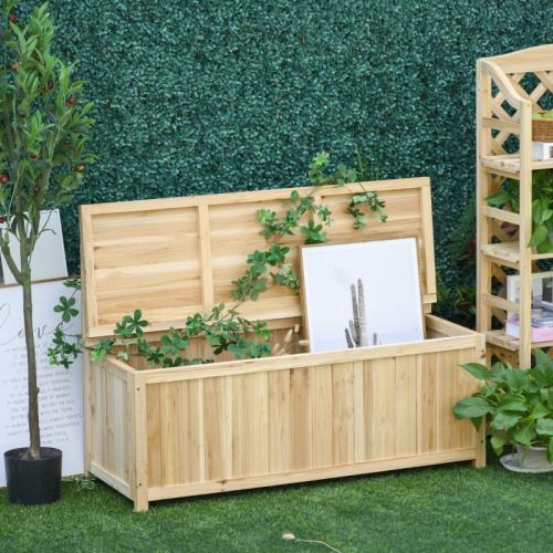 gartenbank-mit-stauraum-truhenbank-sitzbank-2-sitzer-250-kg-belastbarkeit-natur-tanneholz-115x45x75cm