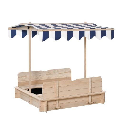 sandkasten-sandkiste-aus-holz-fuer-garten-sandkasten-mit-dach-felix-kindersandkasten-mit-dach-abnehmbar-ruecklehnen-verstellbar-tannenholz-3-7-jahren-natur-106x106x121cm