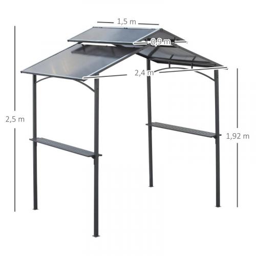 grillpavillon-mit-flammschutzdach-bbq-pavillon-mit-2-ablagen-stahl-pc-schwarz-braun-2-5x1-5m