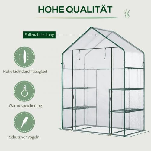 foliengewaechshaus-begehbares-gartenhaeuschen-tomatengewaechshaus-treibhaus-fruehbeet-mit-6-regalen-transparent-stahl-pvc-kunststoff-142x73x195cm