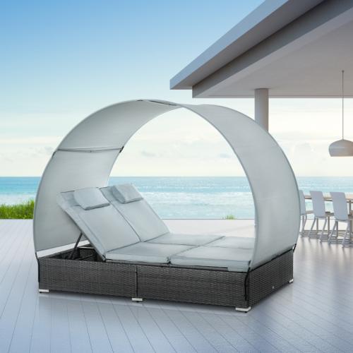 poly-rattan-doppelliege-sonnenliege-fuer-2-personen-mit-sonnendach-gartenliege-stahl-polyester-grau-196x137x36-5cm