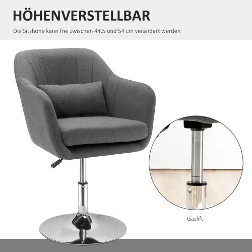 arbeitshocker-drehhocker-barhocker-buerostuhl-hoehenverstellbar-leinenartiges-polyester-dunkelgrau-60x60x79-91cm