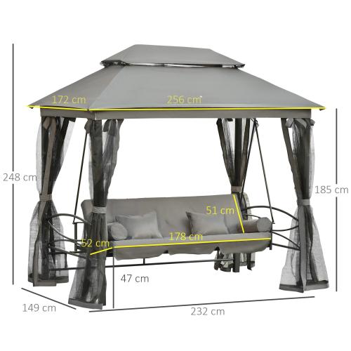 hollywoodschaukel-gartenschaukel-schaukel-mit-seitenwaenden-3-sitzer-grau-256x172x248cm