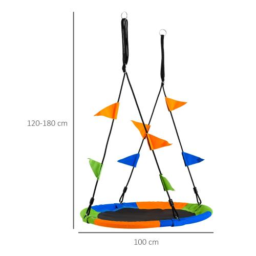 nestschaukel-o100-cm-tellerschaukel-kinderschaukel-gartenschaukel-bis-80-kg-outdoor-belastbar-fuer-3-jahre-metall-polyester-blau-gruen-orange