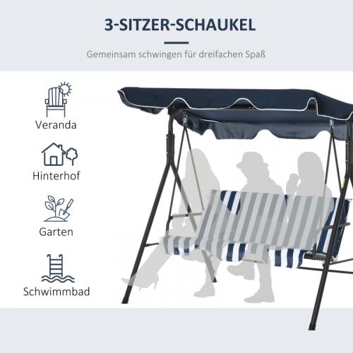 hollywoodschaukel-gartenschaukel-schaukelbank-3-sitzer-mit-dach-stahl-blau-weiss-172x110x153cm