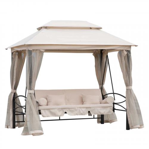 hollywoodschaukel-gartenschaukel-schaukel-mit-seitenwaenden-3-sitzer-beige-256x172x248cm