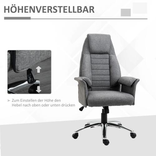 chefsessel-hoehenverstellbar-5-rollen-ergonomische-form-grau-68x69x126cm