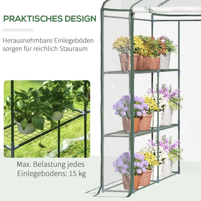 foliengewaechshaus-begehbares-gartenhaeuschen-tomatengewaechshaus-treibhaus-fruehbeet-mit-6-regalen-transparent-stahl-pvc-kunststoff-143x143x195cm