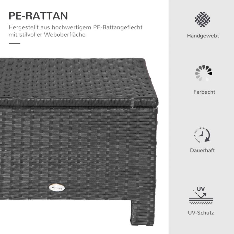 poly-rattan-hocker-mit-kissen-sitzhocker-schwarz-cremeweiss-50x50x35cm