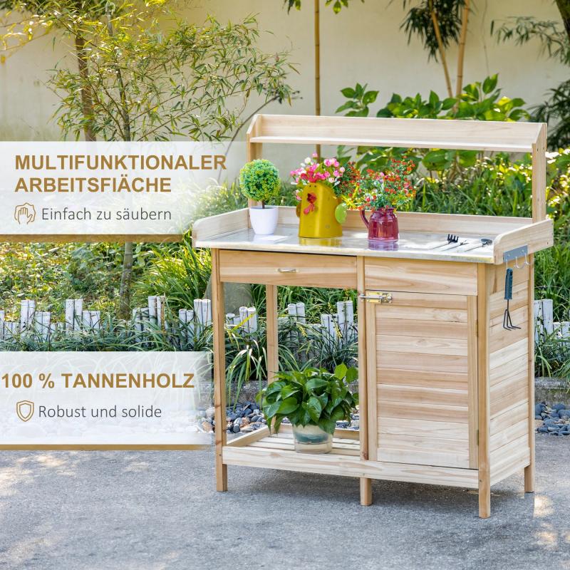 pflanztisch-mit-verzinkter-arbeitsplatte-gaertnertisch-mit-schublade-schrank-garten-arbeitstisch-massivholz-natur-112x48x125cm