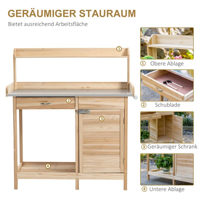 pflanztisch-mit-verzinkter-arbeitsplatte-gaertnertisch-mit-schublade-schrank-garten-arbeitstisch-massivholz-natur-112x48x125cm