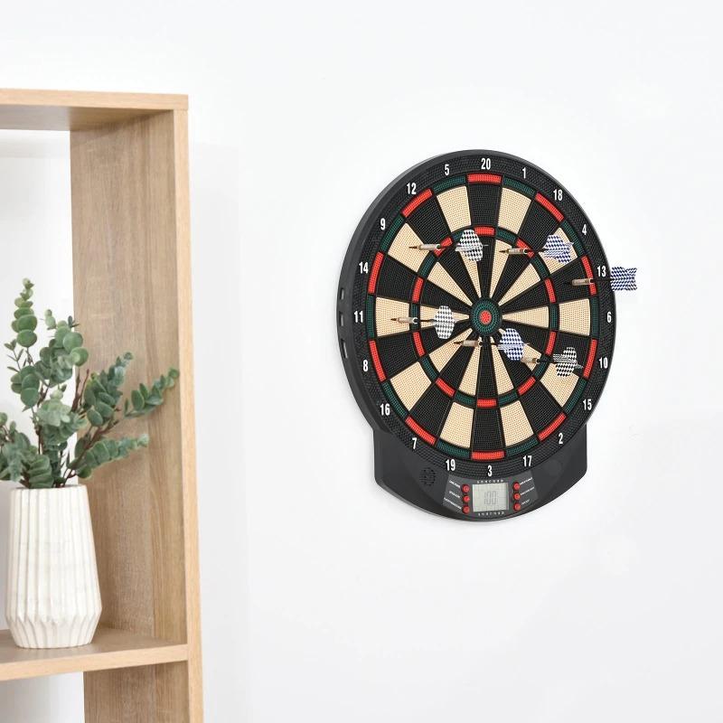 elektronische-dartscheibe-automatische-wertung-dartboard-dart-set-mit-6-darts-30-dartkoepfe-26-spiele-und-185-trefferoptionen-fuer-8-spieler-soundeffekte-schwarz-44x39-5x2-2cm