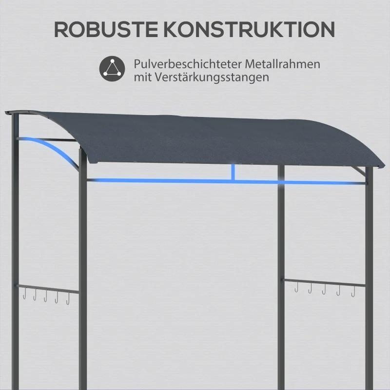 grillpavillon-grillueberdachung-regenschutz-haken-fuer-utensilien-stahlrahmen-grau-215x150x174-220cm