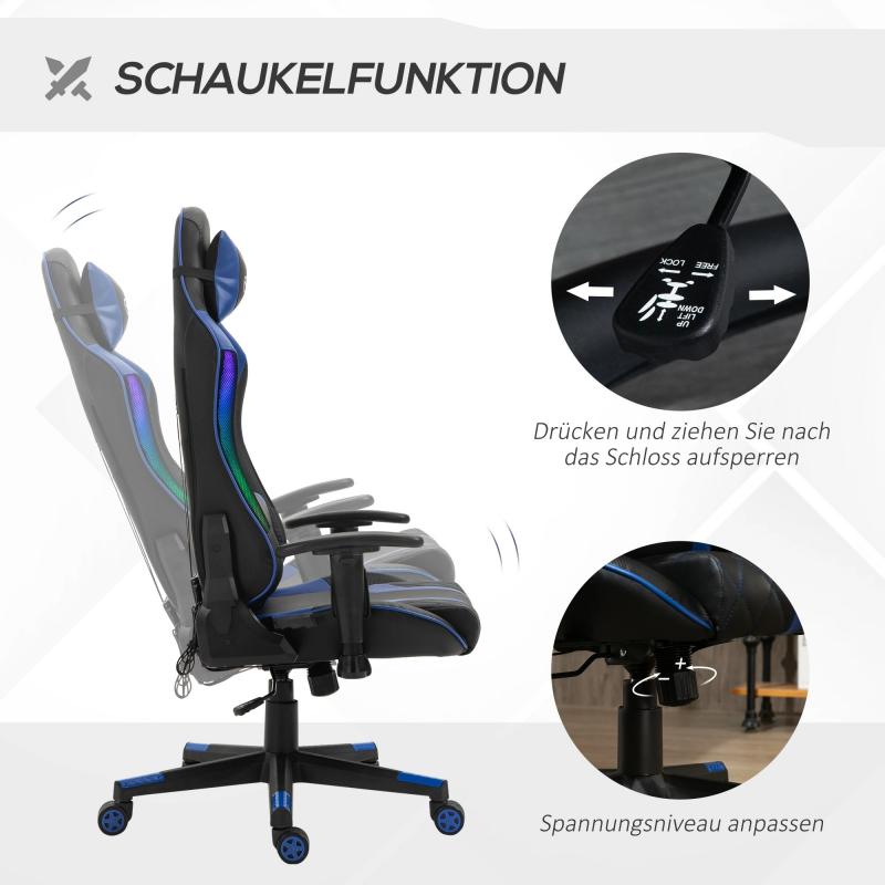 buerostuhl-led-gaming-stuhl-mit-armlehne-ergonomisch-mit-liegefunktion-kunstleder-schwarz-blau-70x57-5x126-136cm