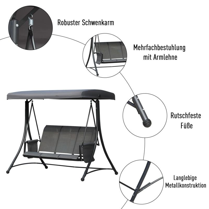 3-sitzer-hollywoodschaukel-gartenschaukel-mit-sonnendach-schaukelbank-mit-ablage-aluminium-grau-196x128x172cm