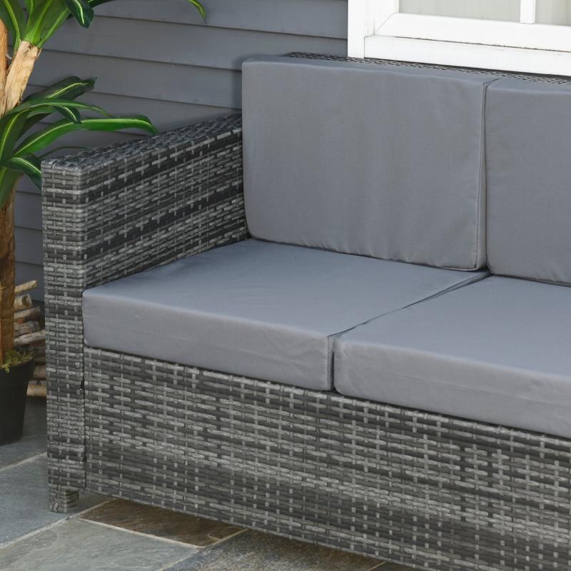 poly-rattan-sofa-mit-kissen-3-sitzer-garten-loungesofa-metall-polyester-grau-185x70x80cm