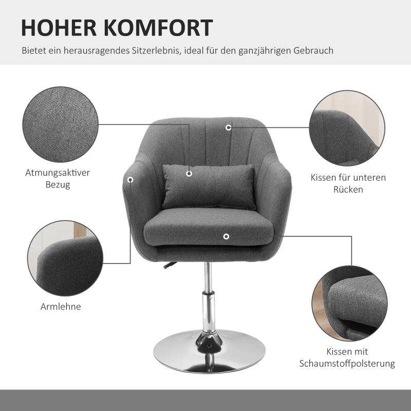 arbeitshocker-drehhocker-barhocker-buerostuhl-hoehenverstellbar-leinenartiges-polyester-dunkelgrau-60x60x79-91cm