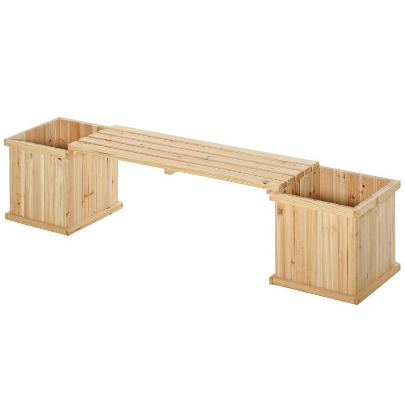 hochbeet-gartenbank-mit-2-pflanzkasten-holz-sitzbank-mit-blumenkasten-garten-holzbank-parkbank-natur-176x38x40cm