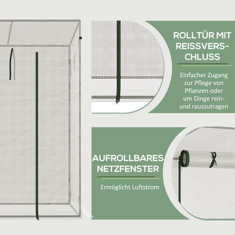 gewaechshaus-mit-seitenfenster-aufrollbare-tuer-winddicht-stahlrahmen-kunststoffplane-weiss-200x68x196cm