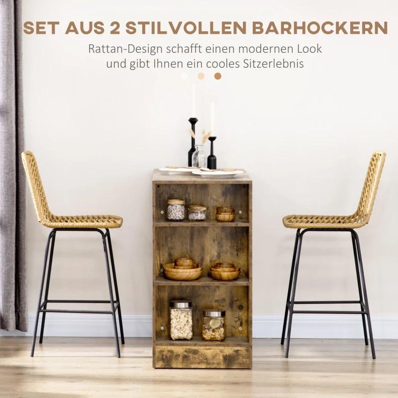 barhocker-set-im-boho-design-pe-rattan-mit-fussstuetze-beige-schwarz-42-5x52x102cm