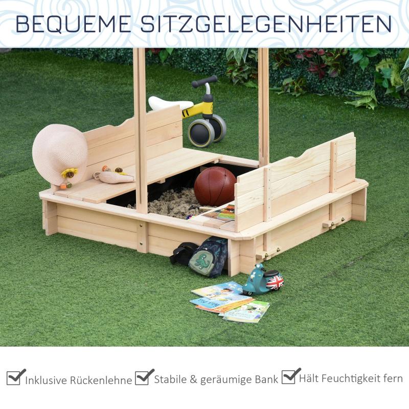 sandkasten-sandkiste-aus-holz-fuer-garten-sandkasten-mit-dach-felix-kindersandkasten-mit-dach-abnehmbar-ruecklehnen-verstellbar-tannenholz-3-7-jahren-natur-106x106x121cm