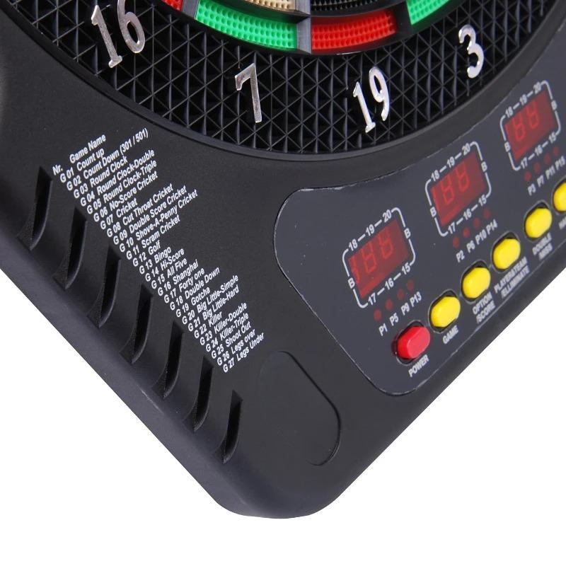 elektronische-dartscheibe-dartboard-dart-set-mit-led-anzeige-mit-automatischer-wertung-soundeffekte-6-darts-24-dartkoepfe-27-spiele-und-243-trefferoptionen-fuer-16-spieler-44x51-5x3-2cm