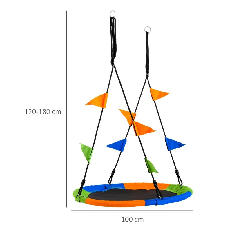 nestschaukel-o100-cm-tellerschaukel-kinderschaukel-gartenschaukel-bis-80-kg-outdoor-belastbar-fuer-3-jahre-metall-polyester-blau-gruen-orange