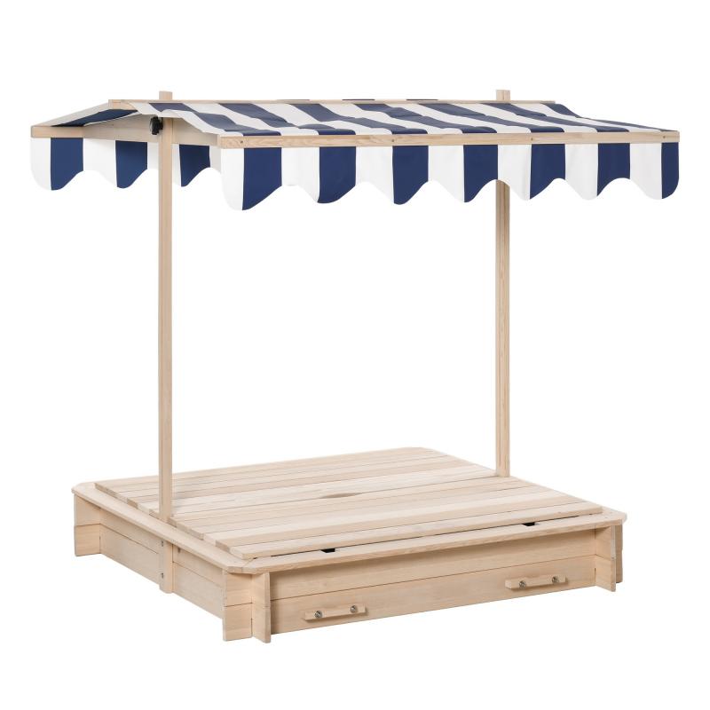 sandkasten-sandkiste-aus-holz-fuer-garten-sandkasten-mit-dach-felix-kindersandkasten-mit-dach-abnehmbar-ruecklehnen-verstellbar-tannenholz-3-7-jahren-natur-106x106x121cm