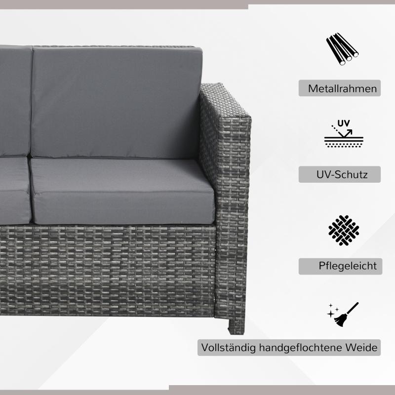 poly-rattan-sofa-mit-kissen-3-sitzer-garten-loungesofa-metall-polyester-grau-185x70x80cm