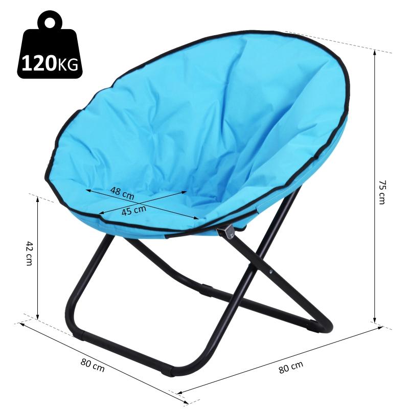 Campingstuhl Klappstuhl Klappsessel Gartenstuhl Polstersessel Lounge Sessel faltbar, 80x80x75cm Türkis