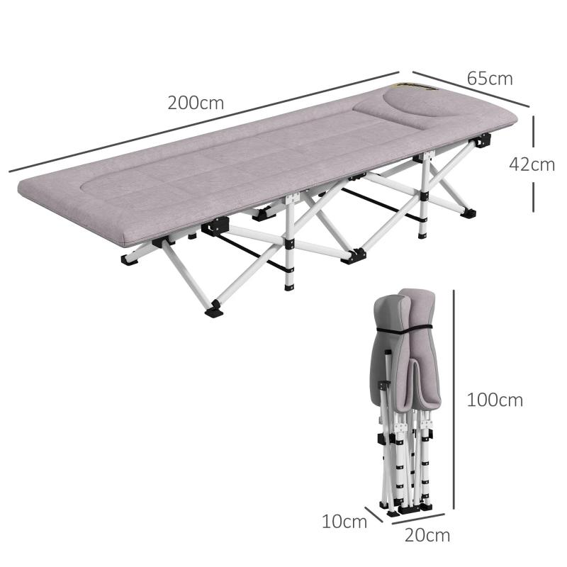 feldbett-campingbett-klappbar-weich-bis-200-kg-rostfreies-metallgestell-grau-200x65x42cm