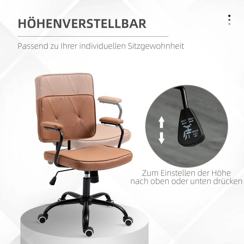 buerostuhl-schreibtischstuhl-hoehenverstellbar-mit-wippfunktion-360-neigbar-schaumstoff-braun-61x58x82-91cm