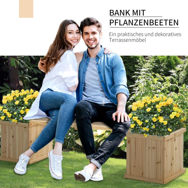 hochbeet-gartenbank-mit-2-pflanzkasten-holz-sitzbank-mit-blumenkasten-garten-holzbank-parkbank-natur-176x38x40cm