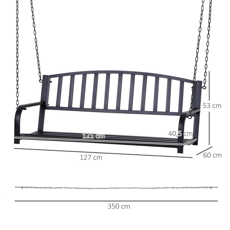 haengebank-2-sitzer-gartenschaukel-schaukelbank-hollywoodschaukel-schwebebank-mit-ketten-metall-schwarz-127x60x53cm