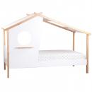 Mobile Preview: Hausbett Weiss Kinderbett Kinderhaus Bettkasten Holzbett Holz, 90x200 cm