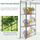 Mobile Preview: foliengewaechshaus-begehbares-gartenhaeuschen-tomatengewaechshaus-treibhaus-fruehbeet-mit-6-regalen-transparent-stahl-pvc-kunststoff-143x143x195cm