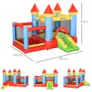 Mobile Preview: aufblasbare-huepfburg-mit-rutsche-pool-fuer-3-kinder-burg-mit-geblaese-fuer-3-8-jahre-rot-blau-gruen-280x260x210cm