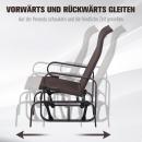 Mobile Preview: schaukelstuhl-garten-gartenstuhl-relaxstuhl-gartenschaukel-garten-metall-schaukel-stuhl-fuer-garten-terrasse-balkon-texteline-braun-60x73x104cm